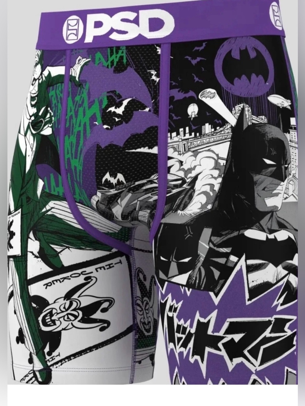 NEW PSD MENS MARVEL BATMAN JOKER SPLIT BOXER BRIEFS SZ MEDIUM 32-34